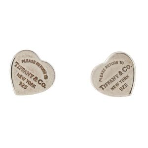 TIFFANY & CO Heart Tag Stud Earrings